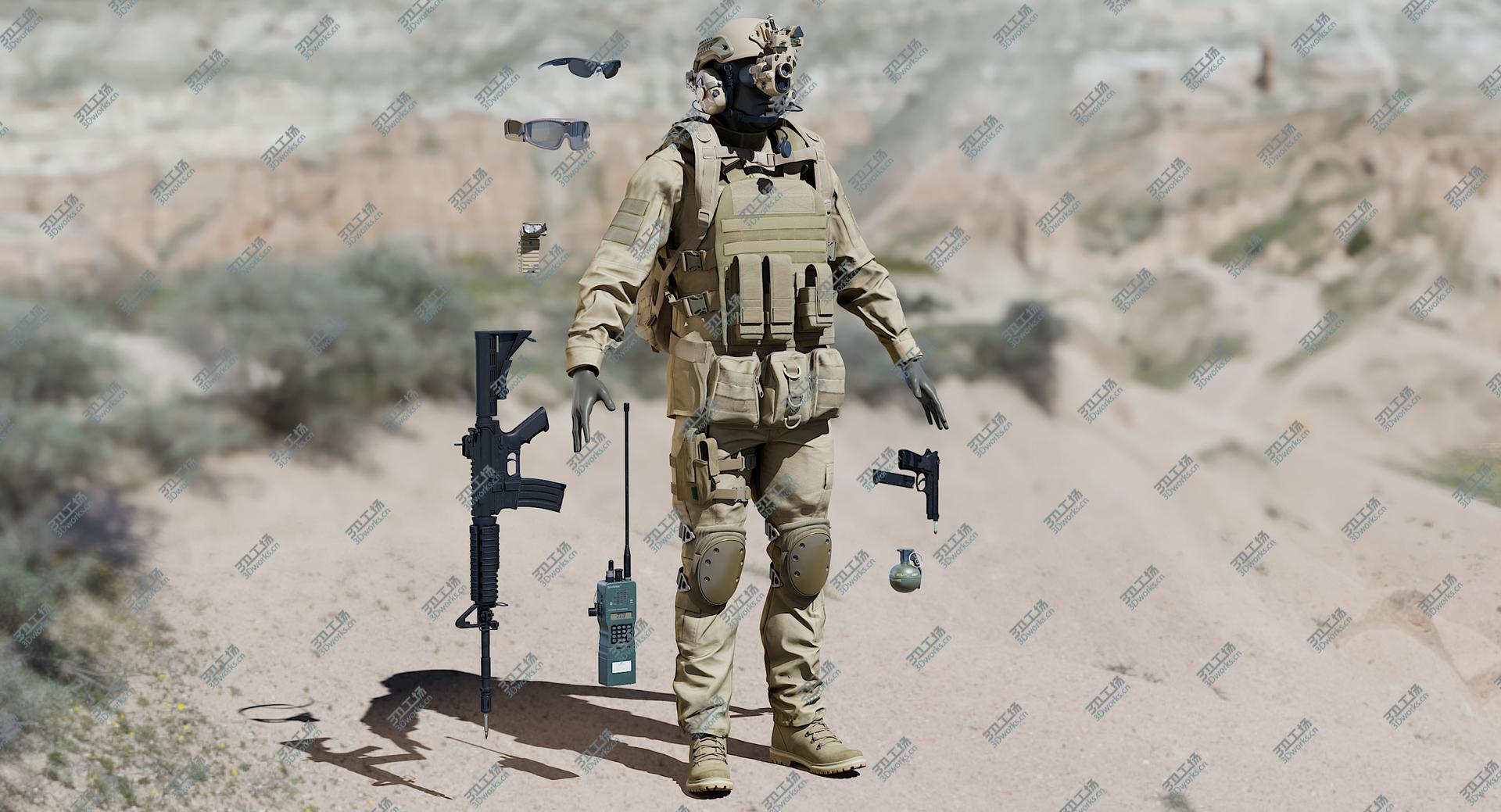 images/goods_img/20210113/3D Military SWAT Police Terrorist Uniform Collection model/2.jpg